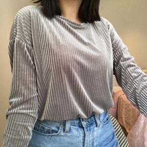 ZARA silver crop top